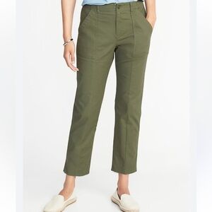 GAP Olive Green Cropped Utility Pants
